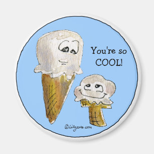 Cute Cartoon Ice Cream Cones Magnet