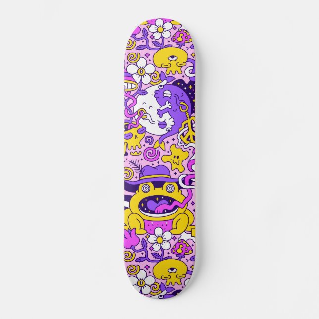 Cute Cartoon Illustration  Skateboard (Front)