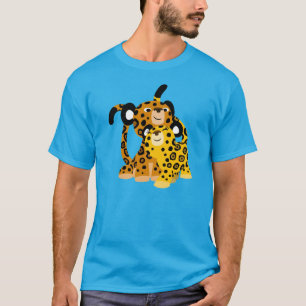 Cute Cartoon Jaguars In Love T-Shirt