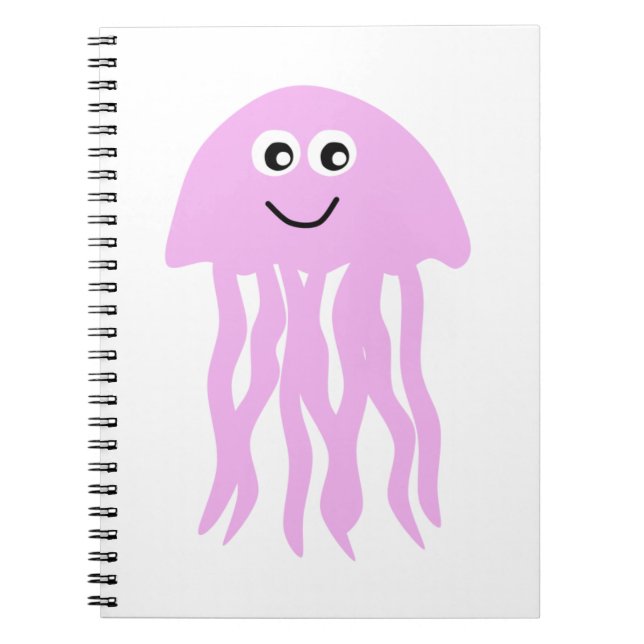 Cute Cartoon Jellyfish Notebook (Front)