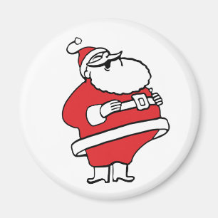 Cute Cartoon Jolly Santa Claus Laughing Ho Ho Ho Magnet