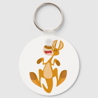 Cute Cartoon Jumping Kangaroo Keychain