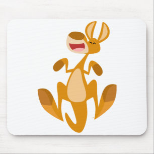 Cute Cartoon Jumping Kangaroo Mousepad