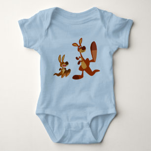 Cute Cartoon Kangaroo Dad and Son Baby Apparel Baby Bodysuit