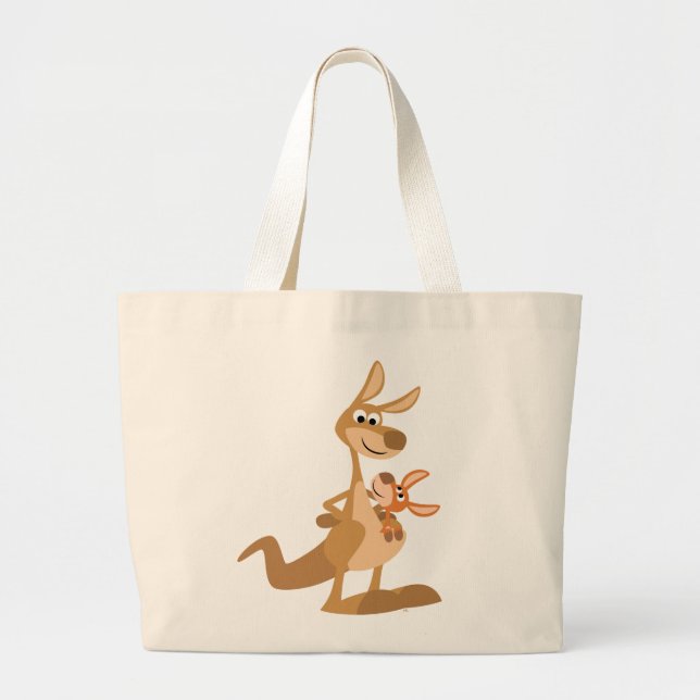Cute Cartoon Kangaroo Mum and Joey Bag (Front)