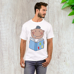 Cute Cartoon Kid Reading a Numbers Book T-Shirt