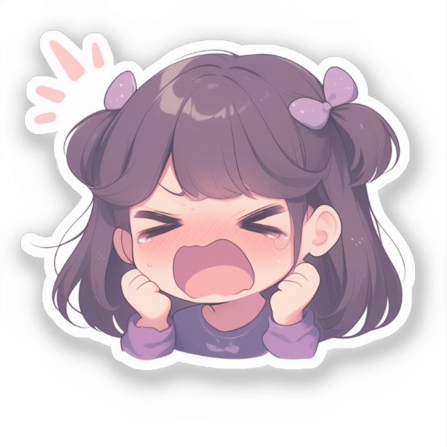 Cute Cartoon Kiss-Cut Stickers for Personalisation (Front)