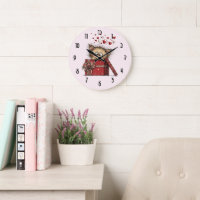 Cute Cartoon Kitten with Hearts