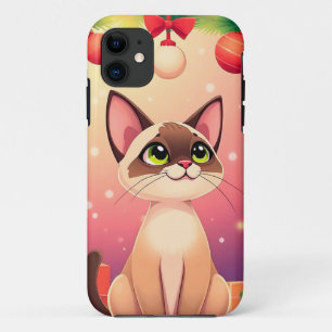 Cute Cartoon Kitty Art 💖 Playful Feline 🐾 Sweet  Case-Mate iPhone Case