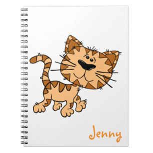 Cute Cartoon Kitty Cat Spiral Notebook