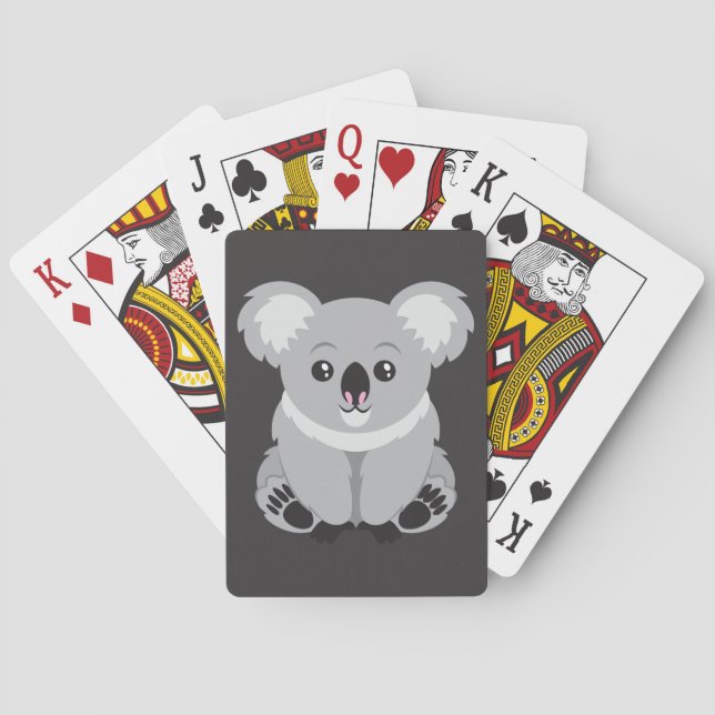 Cute cartoon Koala Bear Playing Cards (Back)