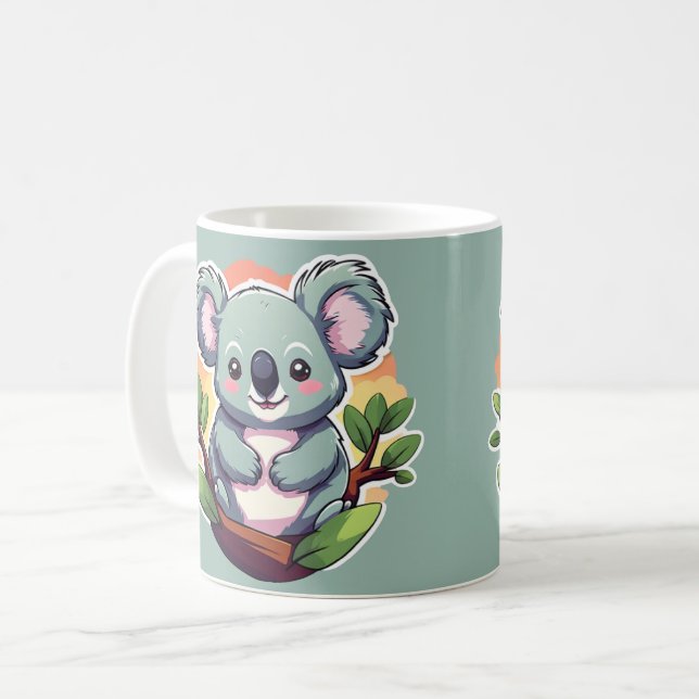 Cute Cartoon Koala Coffee Mug (Front Left)