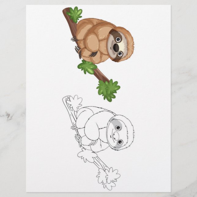 Cute Cartoon koala colouring page (Front)