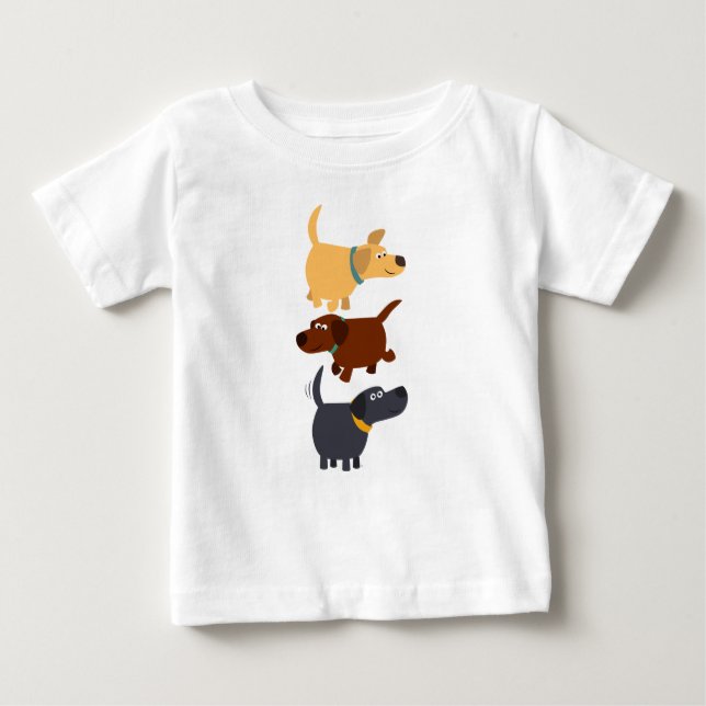Cute Cartoon Labradors in 3 Flavours Baby T-Shirt (Front)