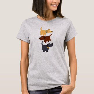 Cute Cartoon Labradors in 3 Flavours Women T-Shirt