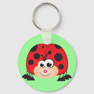 Cute Cartoon Ladybug Key Ring