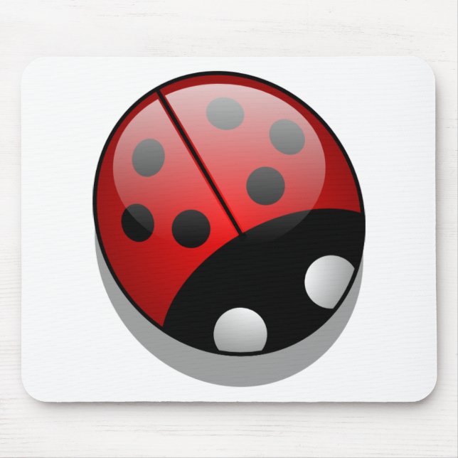 Cute Cartoon Ladybug Mouse Pad (Front)