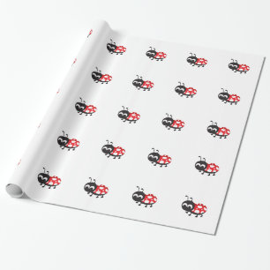 Cute Cartoon Ladybug Wrapping Paper