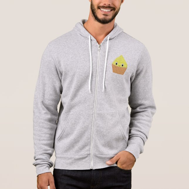 Cute Cartoon Lemon Cupcake Hoodie (Front)