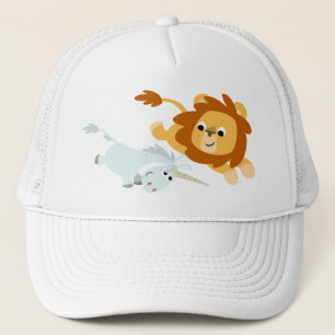 Cute Cartoon Lion and Unicorn Hat