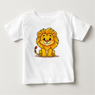 🦁✨ Cute Cartoon Lion Baby Animal Gift 🌿 T-Shirt