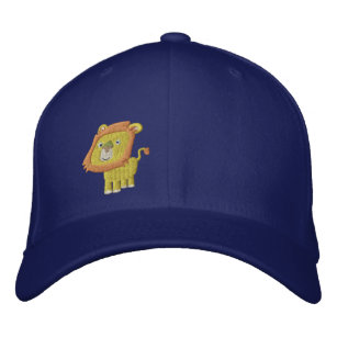 Cute Cartoon Lion front right Embroidered Hat