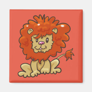 Cute cartoon lion magnet