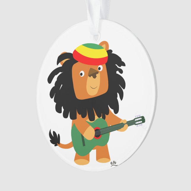 Cute Cartoon Lion of Zion Acrylic Ornament (Front)