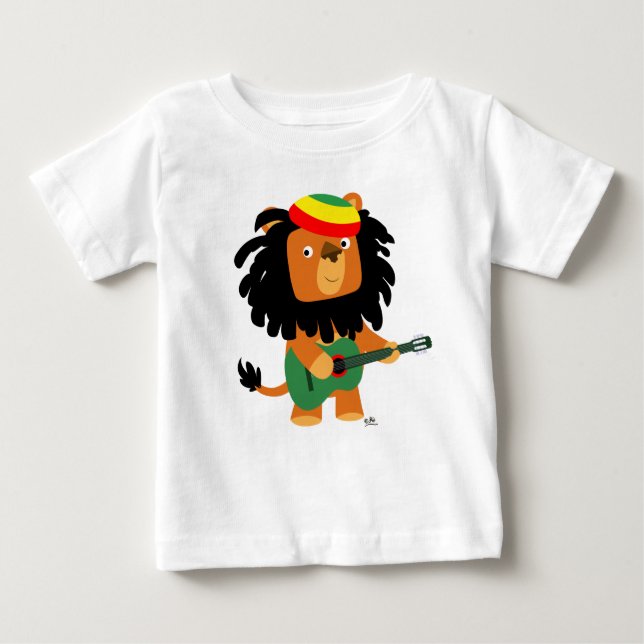 Cute Cartoon Lion of Zion Baby T-shirt (Front)
