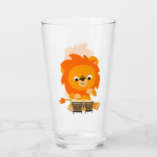 Cute Cartoon Lion Playing Bongos Tumbler