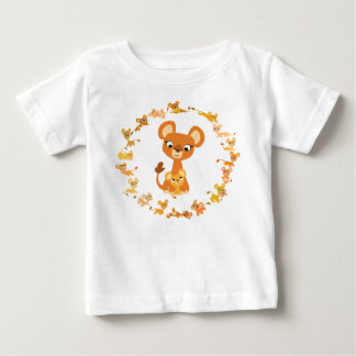 Cute Cartoon Lionesses Mandala Baby T-Shirt