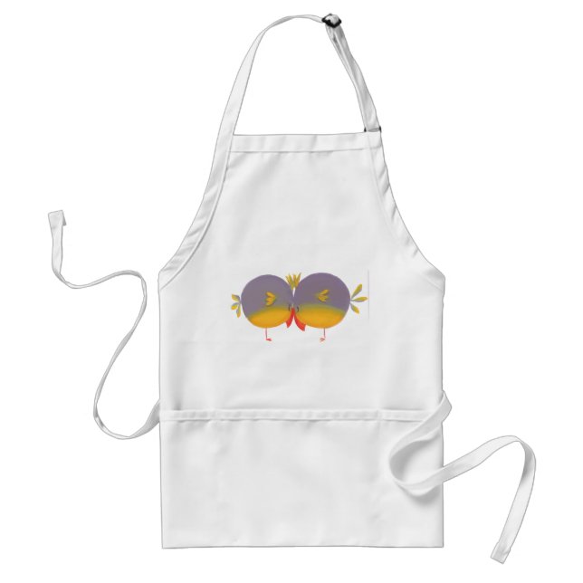 Cute Cartoon Love Birds Standard Apron (Front)