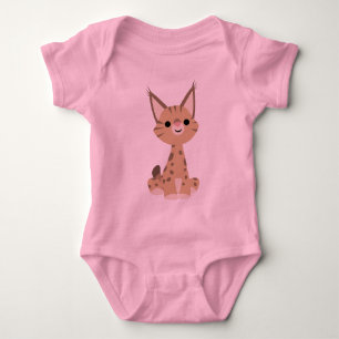 Cute Cartoon Lynx Baby T-Shirt Baby Bodysuit
