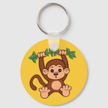Cute Cartoon Monkey Keychain