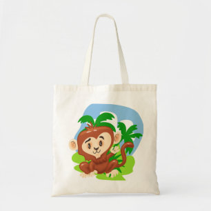 Cute Cartoon Monkey Tote Bag