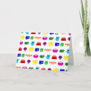 Cute Cartoon Monsters Card