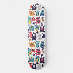 Cute Cartoon Monsters Skateboard
