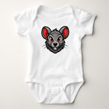 Cute Cartoon Mouse Face Baby T-Shirt 