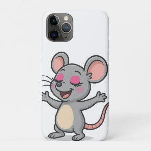 Cute Cartoon Mouse Putting on Makeup Case-Mate iPhone Case