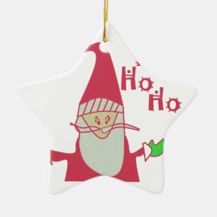 Cute Cartoon Mouse Santa Collection. Ceramic Tree Decoration