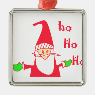 Cute Cartoon Mouse Santa Collection. Metal Tree Decoration