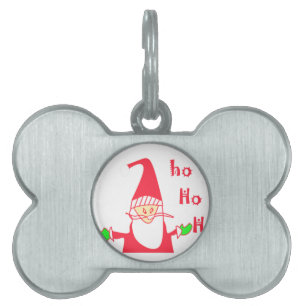 Cute Cartoon Mouse Santa Collection. Pet Name Tag