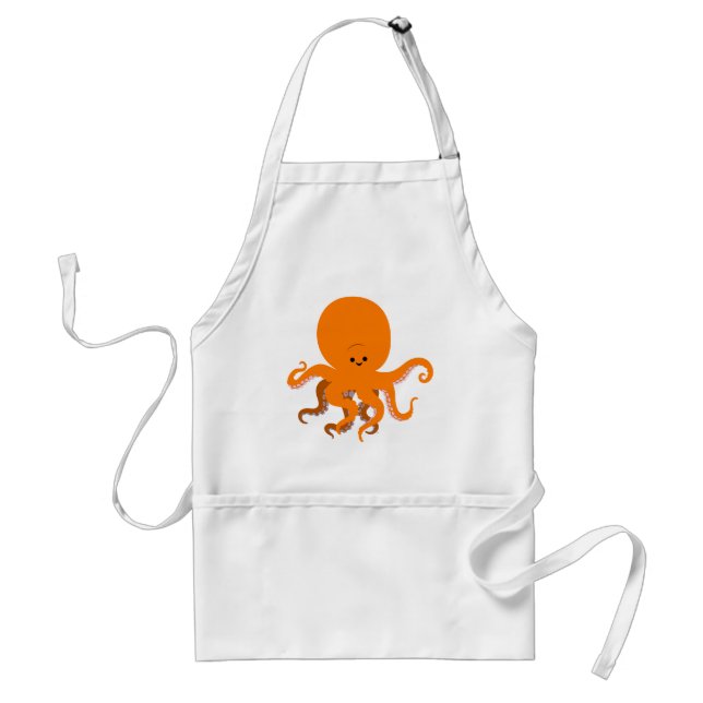 Cute Cartoon Octopus Cooking Apron (Front)