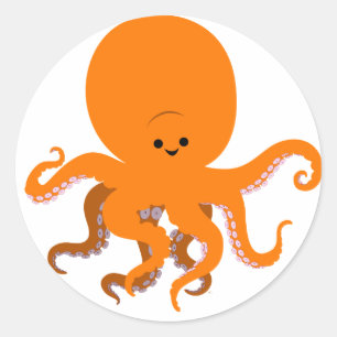 Cute Cartoon Octopus Sticker