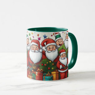 Cute Cartoon of Christmas Santa Clause Mug
