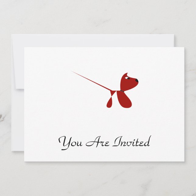 Cute Cartoon of Puppy dog Invitation (Front)
