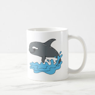 cute cartoon orca killer whale coffee mug