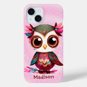 Cute Cartoon Owl  iPhone 15 Case