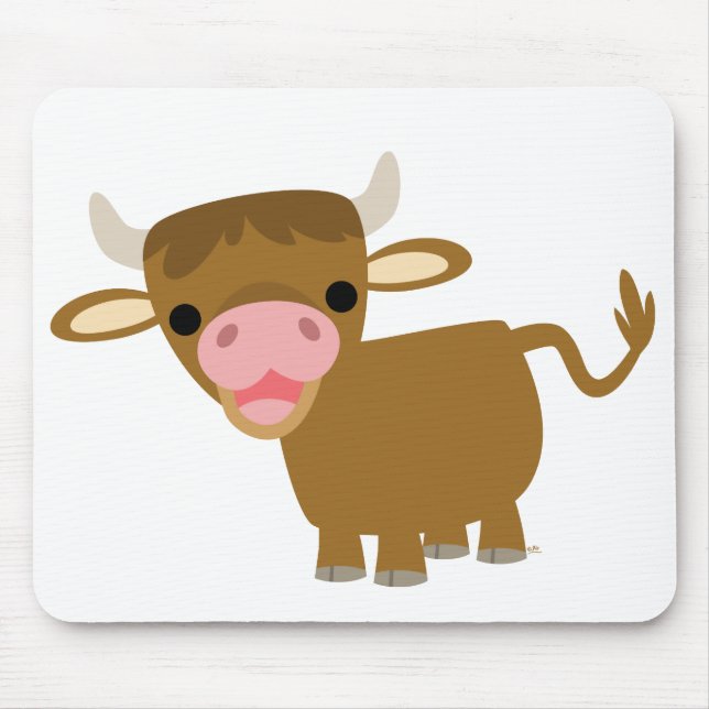 Cute Cartoon Ox mousepad (Front)