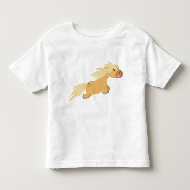 Cute Cartoon Palomino Pony Children T-shirt (Front)